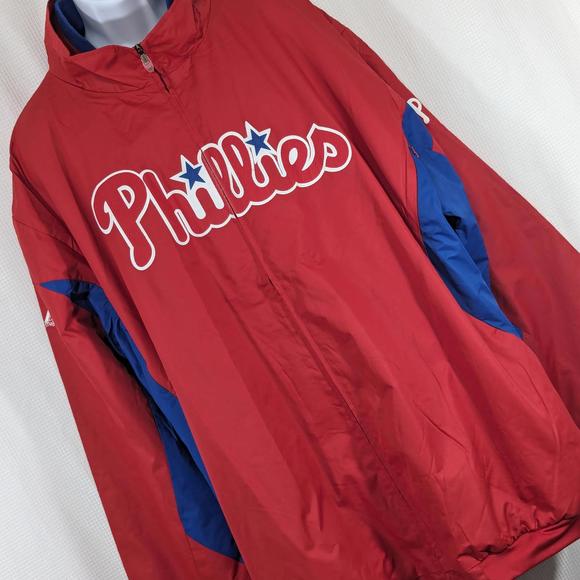 NWOT! PHILADELPHIA PHILLIES! MAJESTIC BASEBALL NYLON, THERMAL LINED JACKET!SZ 6X - Picture 10 of 10